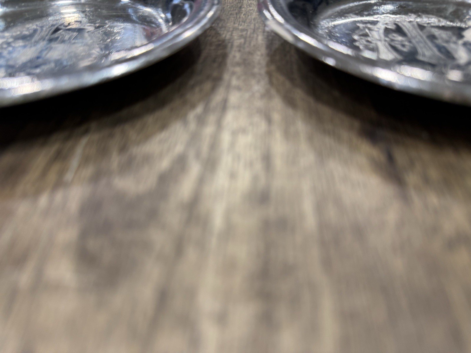2 Eucharistic Serving Plate Small Silver Plated