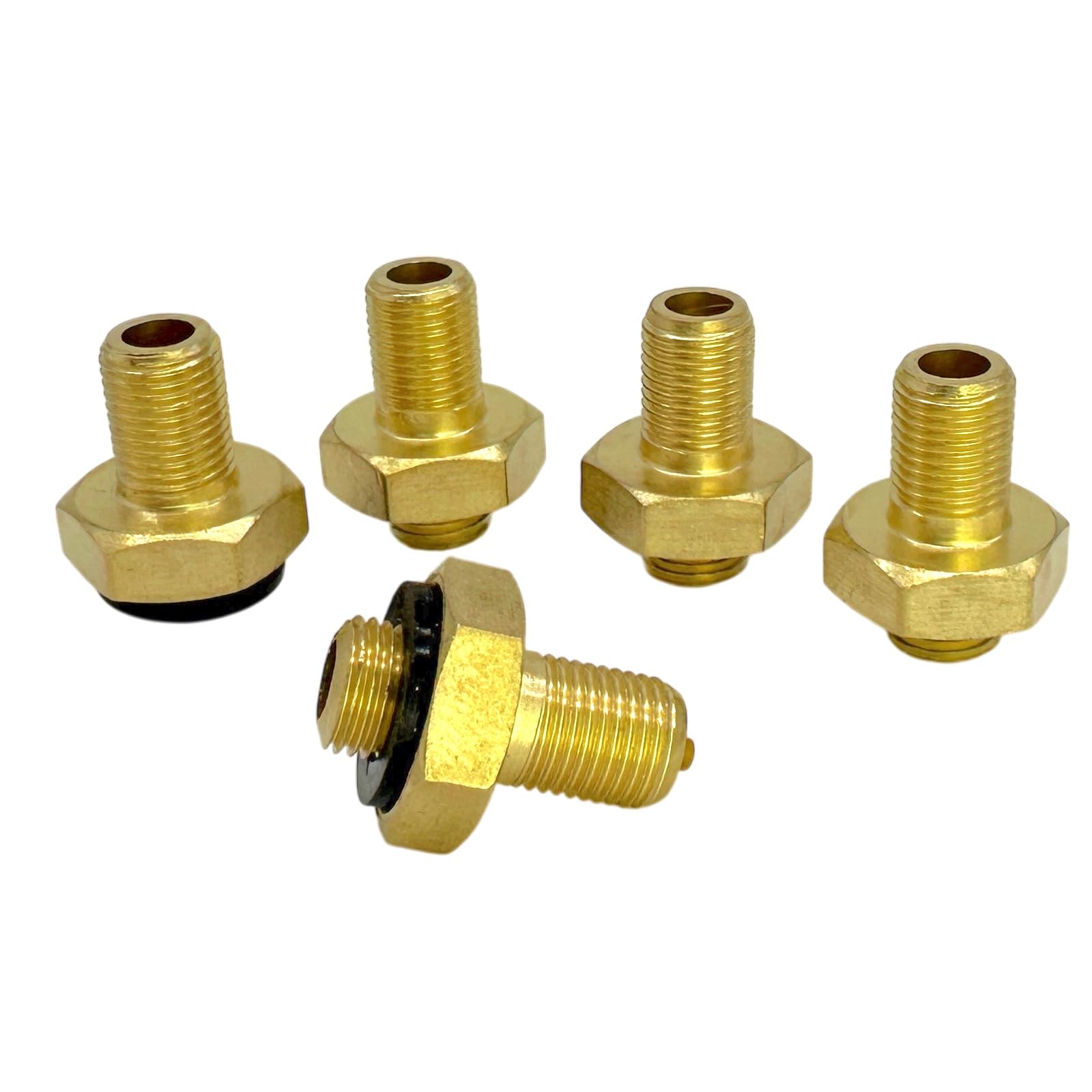 TYK Large Bore AD1 Tire Valve Adapters for OTR, Truck And Farm Tires - 5 Pack