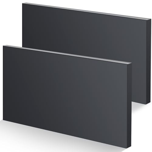2 Pcs HDPE Plastic Sheet, HDPE Sheet 1/2" Thick, Size 6" x 12", High Density