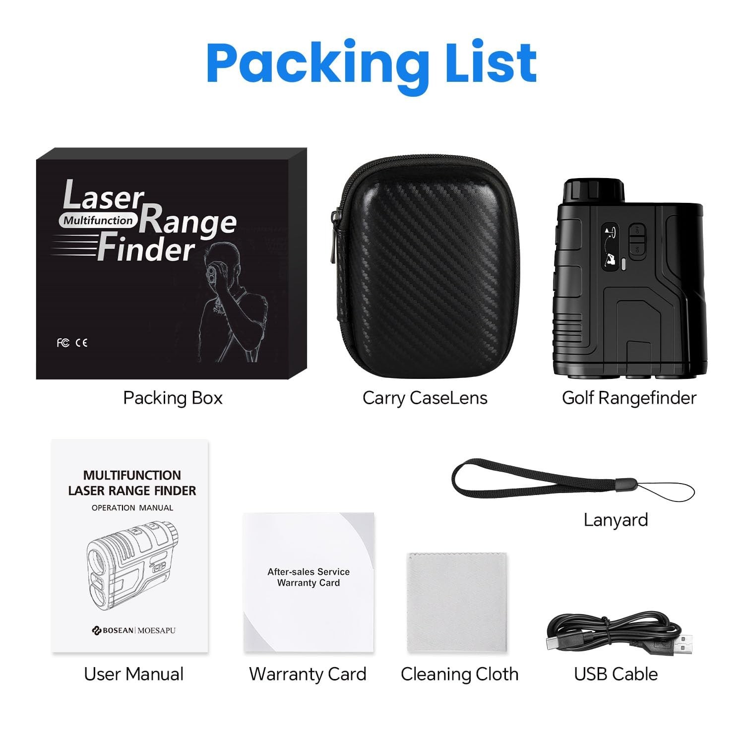 Golf Range Finder with Slope, Switch for Tournament, 1200 Yards Rechargeable ...