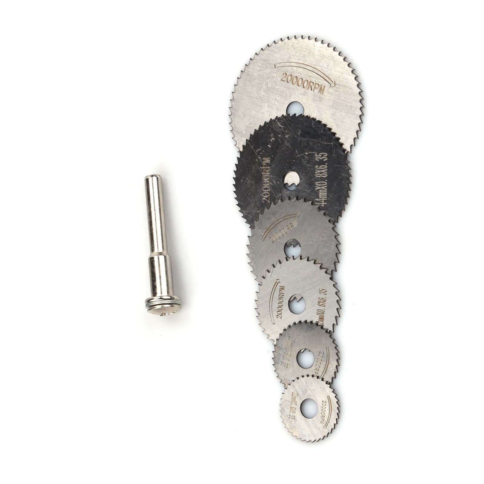 6Pcs Mini HSS Circular Saw Disc Blade Rotary Cutter For Metal Cut Tool Set B