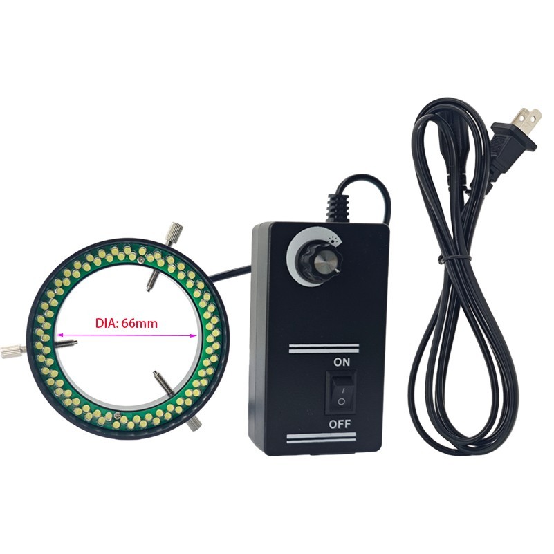 Adjustable 6500K 7W Thin Profile 84 LED Stereo Microscope Ring Light Illuminator