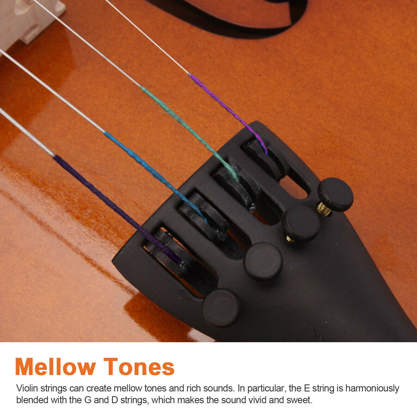 4PCS/Set Violin Strings 4/4 3/4 Violin Strings Steel String G D A E Strings P4Z8