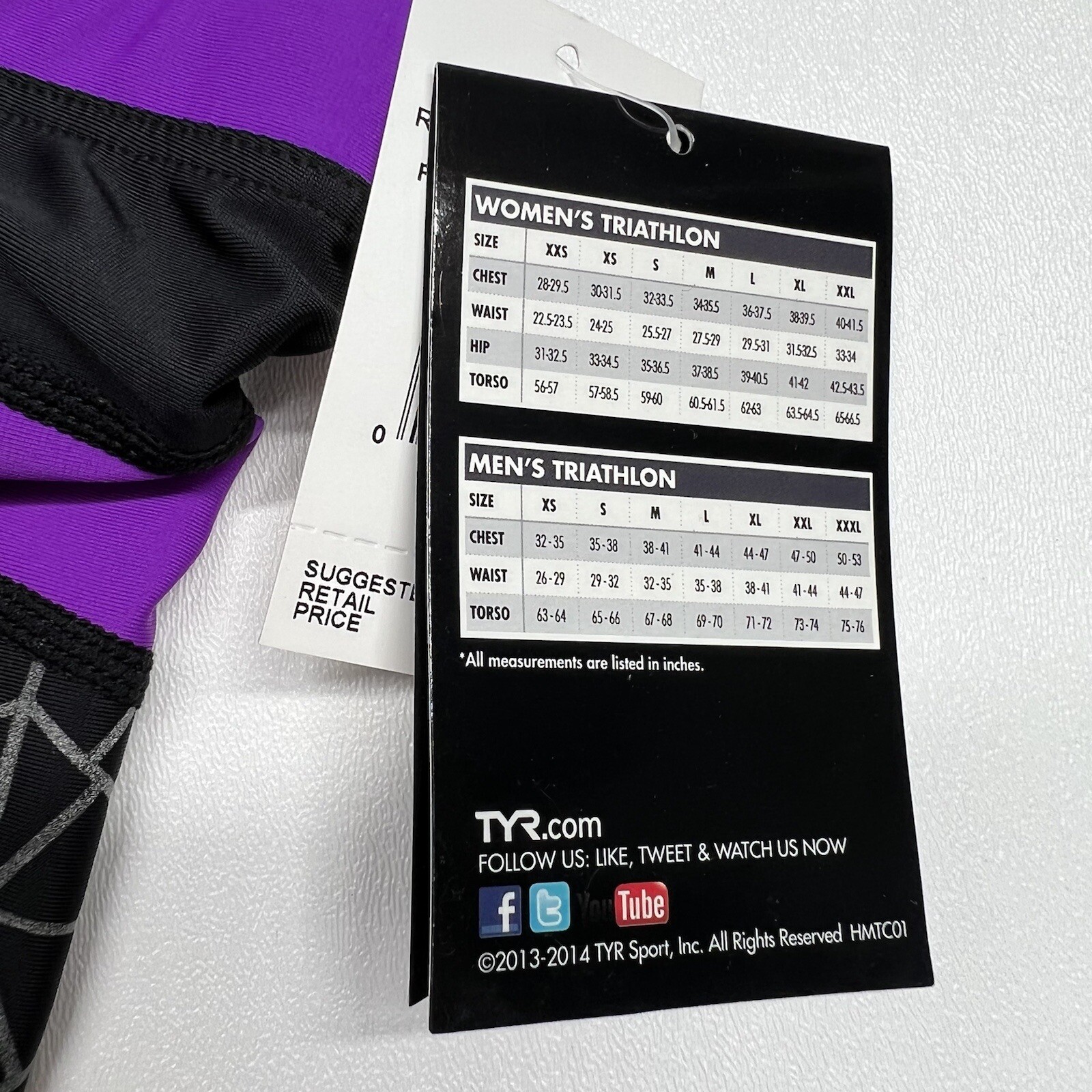 TYR Women's XL Black Purple 6" Triathlon Exercise Bike Shorts COMPETITOR New