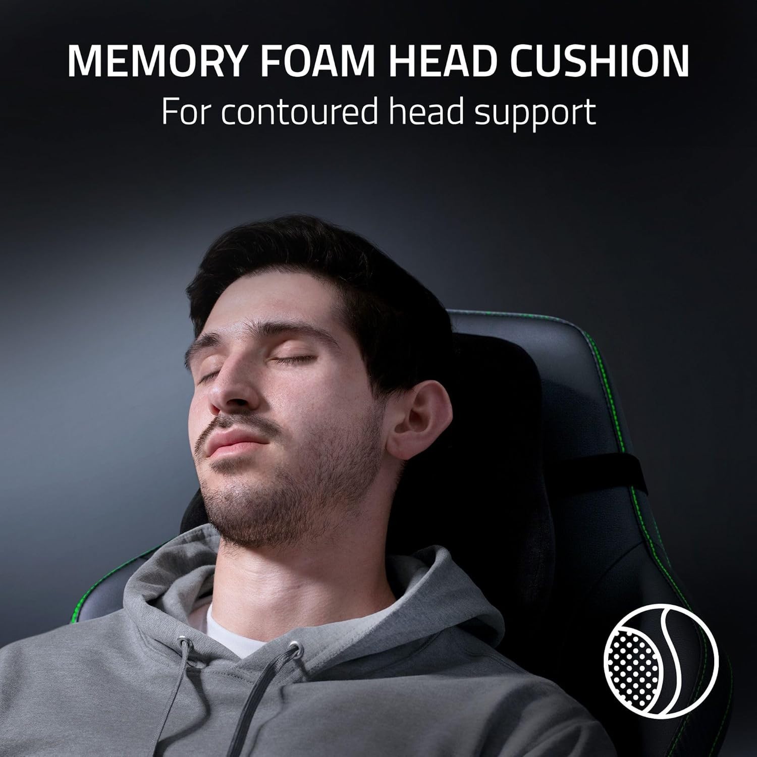 Razer Iskur V2 EPU Leather Adaptive Lumbar Support Gaming Chair | Black & Green