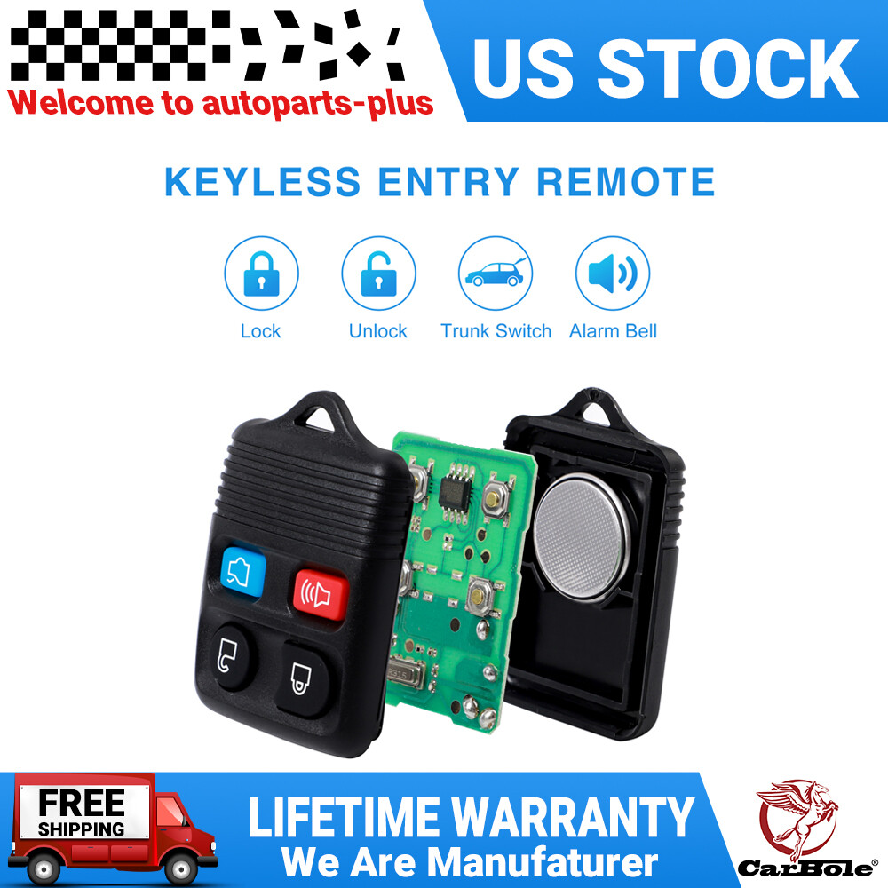 2x Car Keyless Entry Remote Control Alarm Key Fob Clicker Replacement For Ford