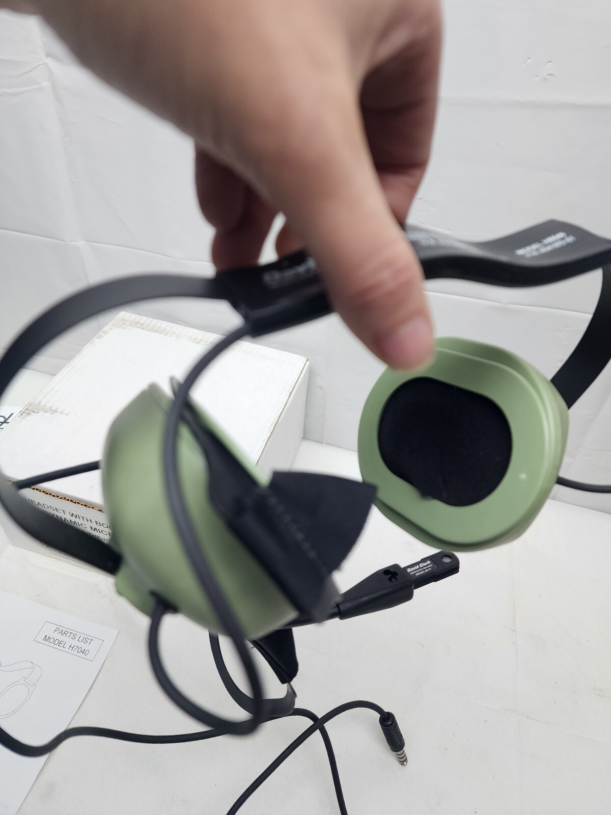 David Clark Behind the Head Style Headset w/Boom Mounted Dynamic Mic H7040
