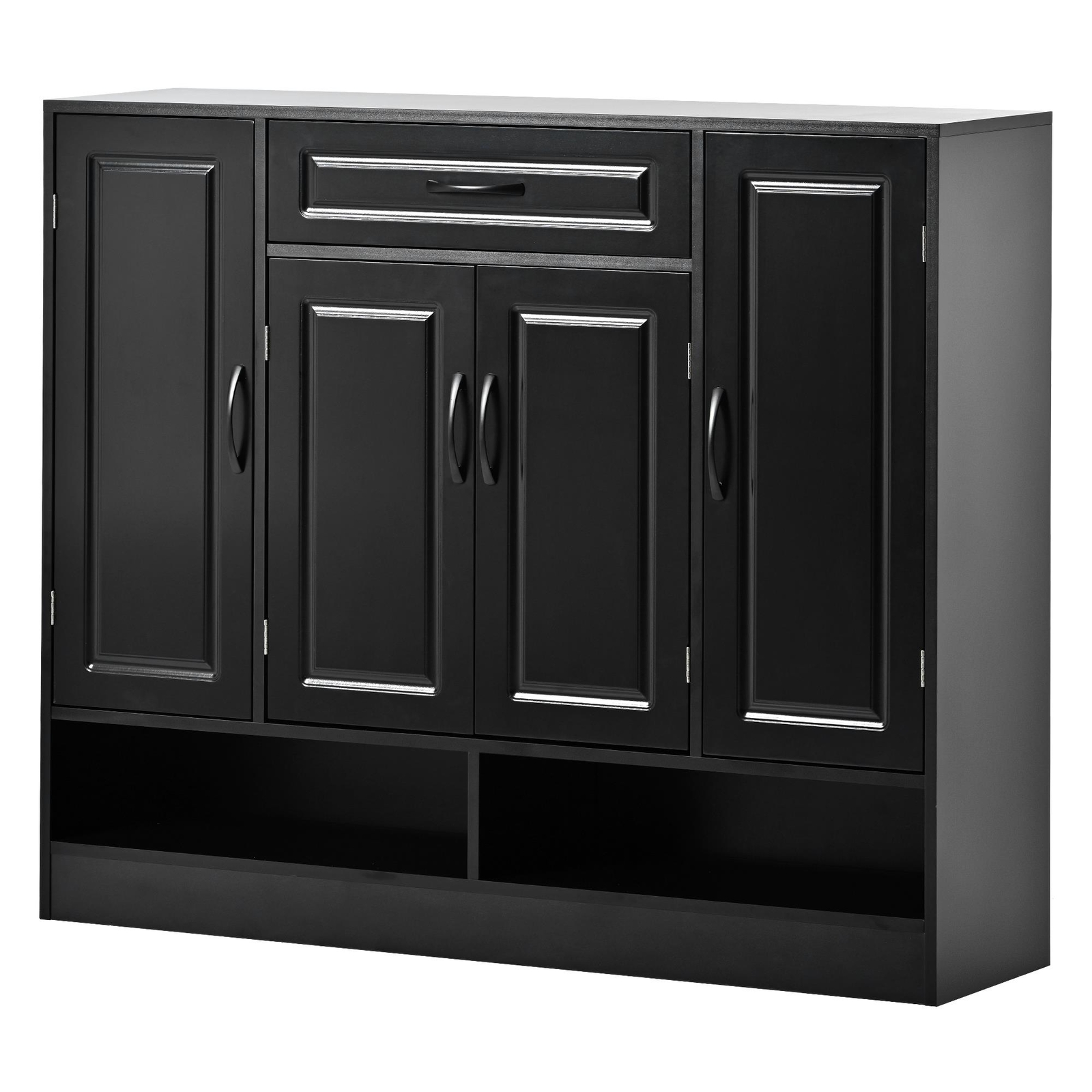 Durable Material Sleek and Modern Shoe Cabinet w/Space-saving Design Side Board