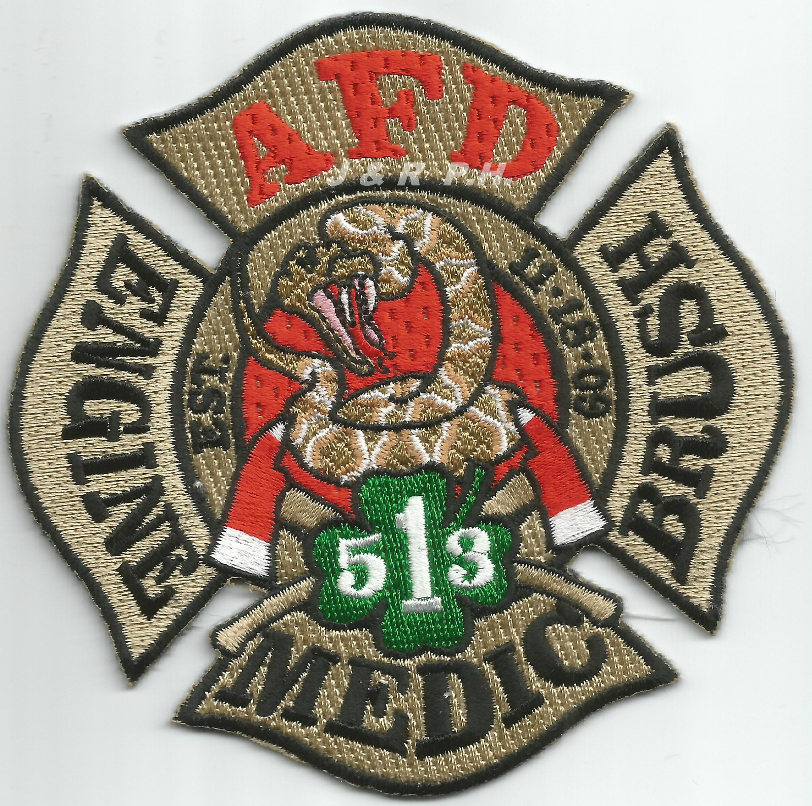Argyle  Station-3  Engine / Brush / Medic, Texas  (4" x 4" size) fire patch