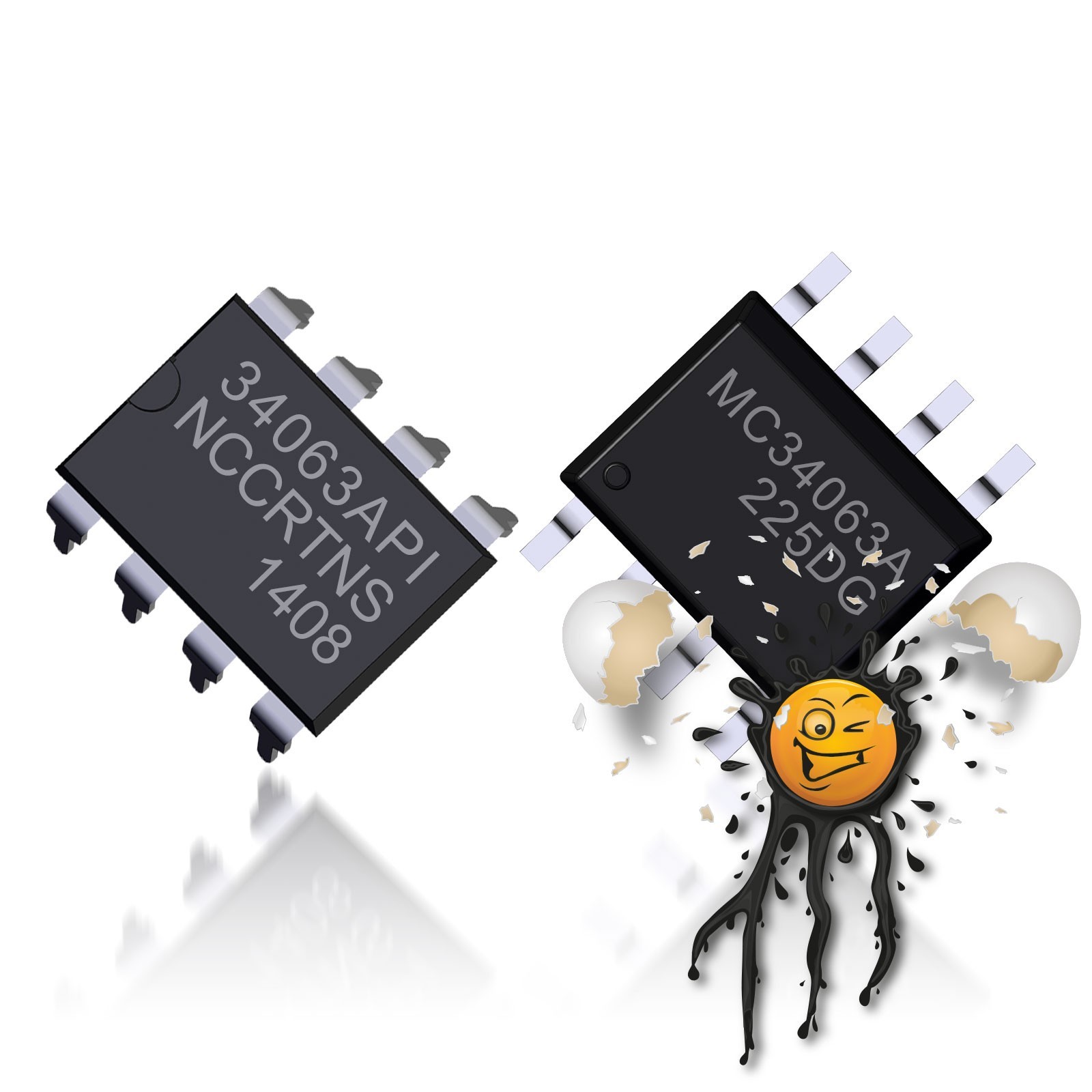2 x MC34063A switching regulator 3-40V DIP-8 SOP-8 buck boost switching regulator