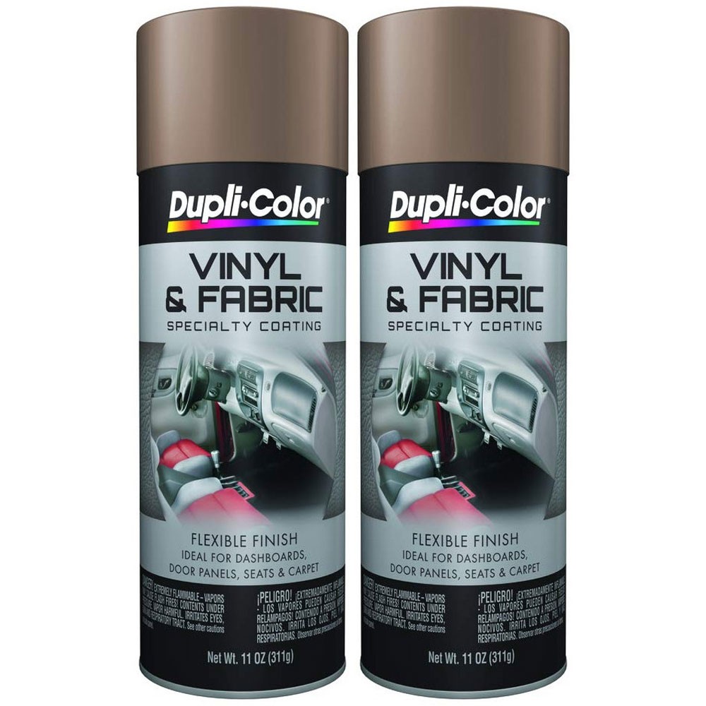 Duplicolor HVP113 (2 Pack), Vinyl & Fabric Spray Paint, Medium Beige, 11 oz
