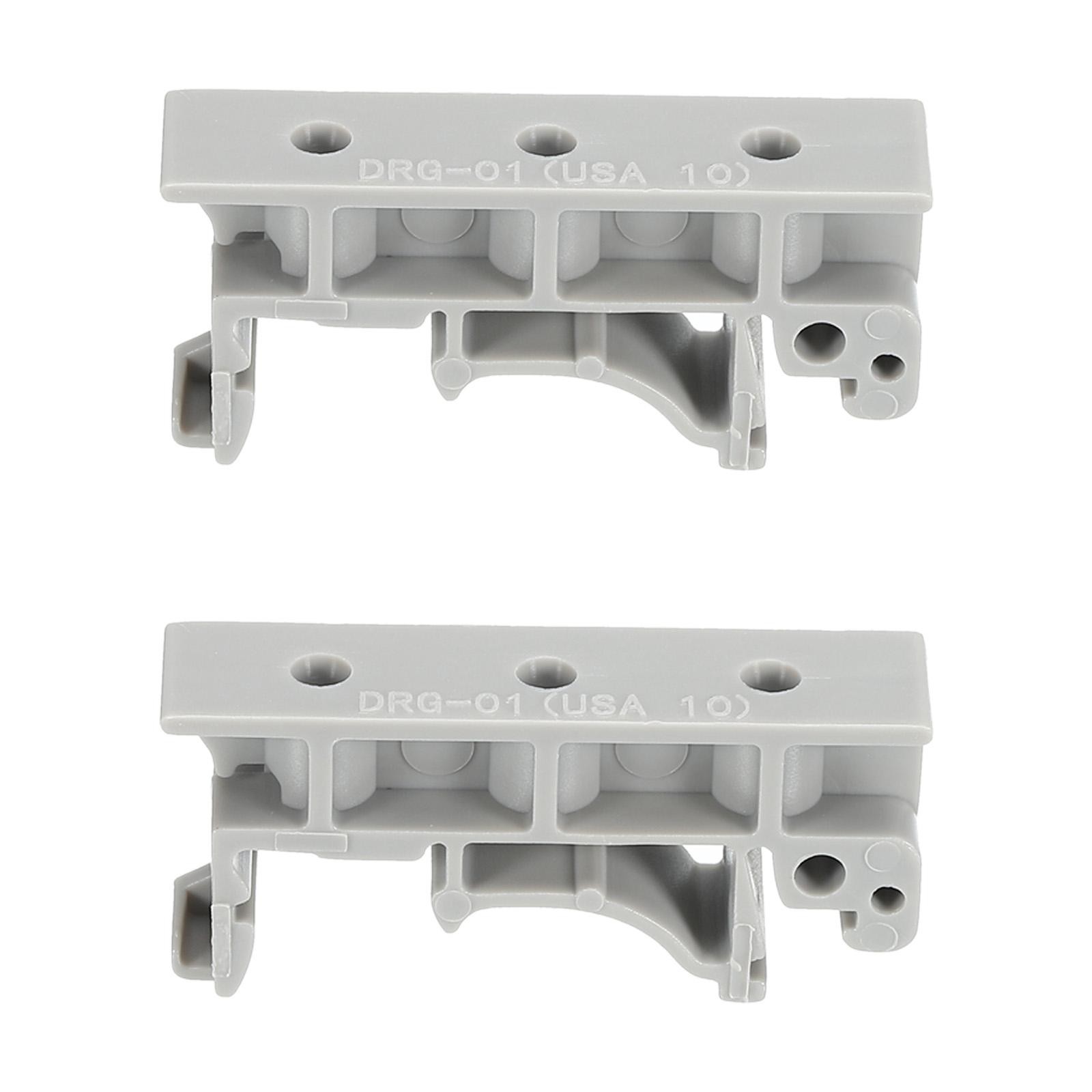 PCB DIN Rail Mounting Bracket Carrier Clips, for 35mm DIN Rail Gray, 2 Sets