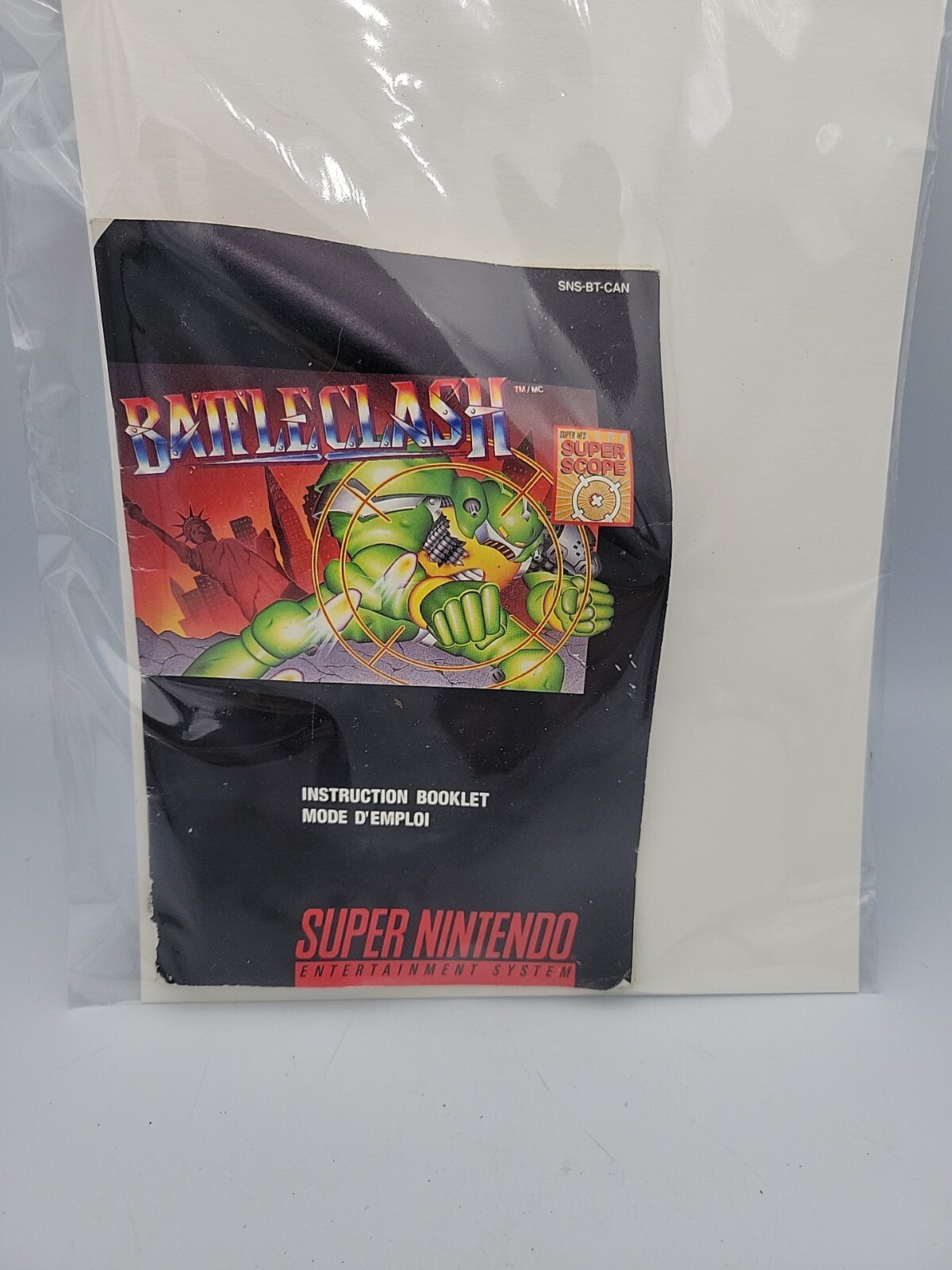 Battle Clash (Super Nintendo Entertainment System SNES) manual only