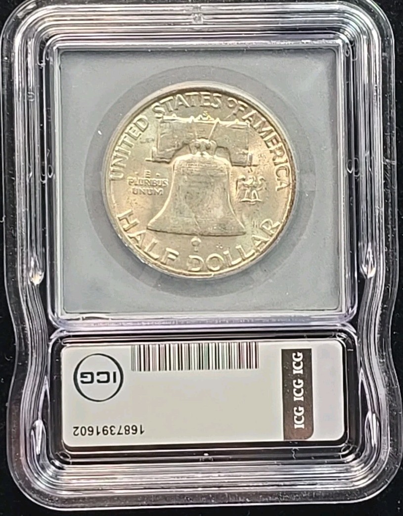 1953-S Franklin Silver Half Dollar ICG MS65