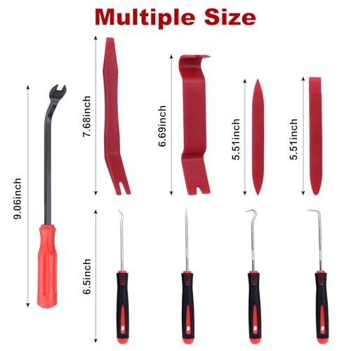 9 Pcs Auto Trim Removal Tool Set - Plastic Pry Tool Kit, Car Door Panel Window