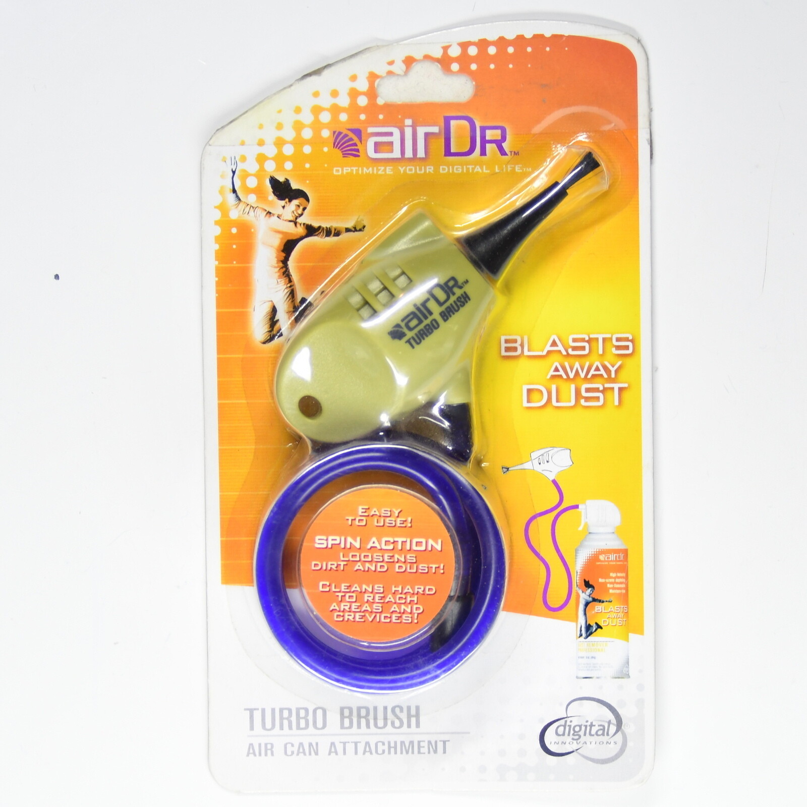 AirDr Turbo Brush Air Can Attachment Air Powered Rotating Brush