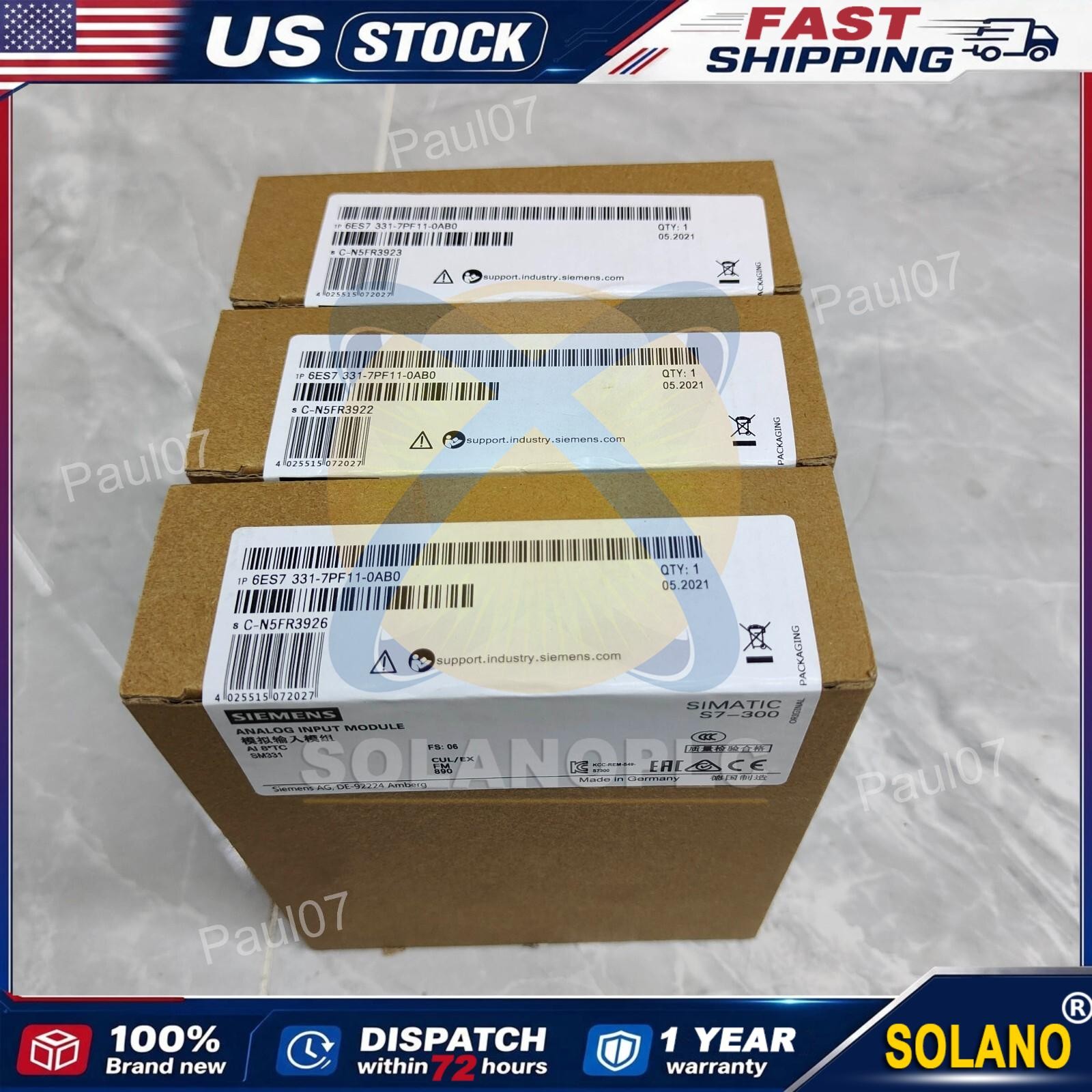 NEW! Siemens 6ES7331-7PF11-0AB0 6ES7 331-7PF11-0AB0 S7-300 Analog input SM 331