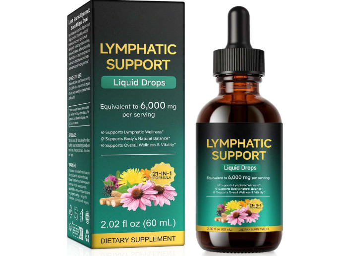 21-in-1 Lymphatic Drainage Drops for Liposomal, 6000mg Immune & Lymph System