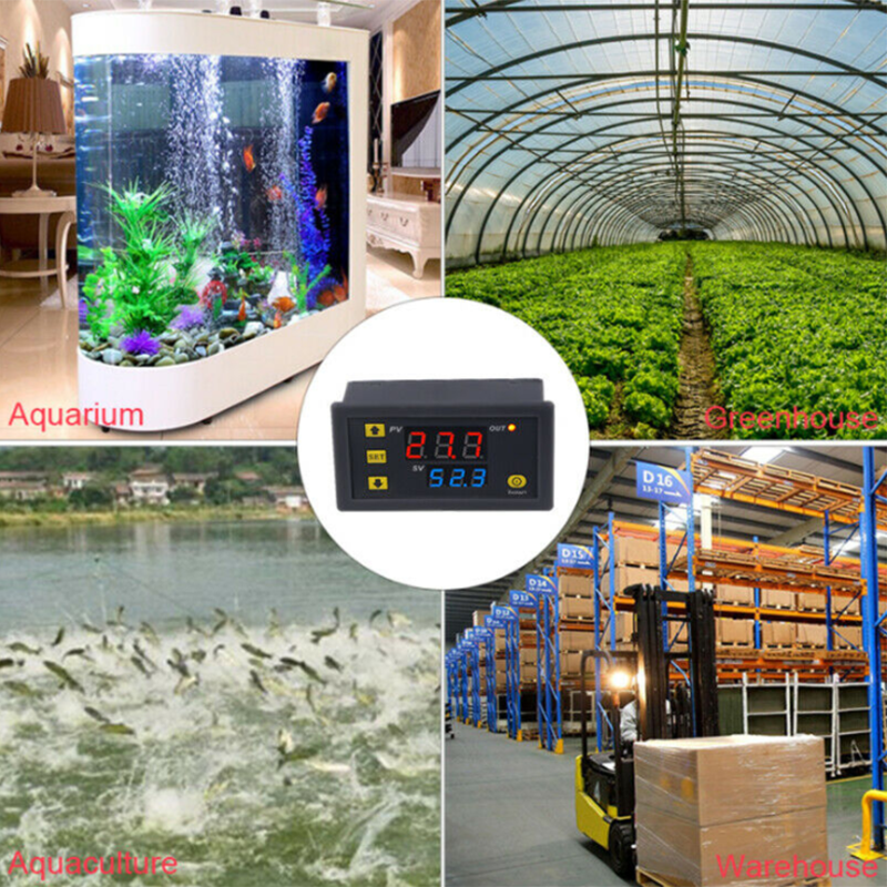 DC 110V 20A LCD Digital Thermostat Temperature Controller Meter Regulator W3230