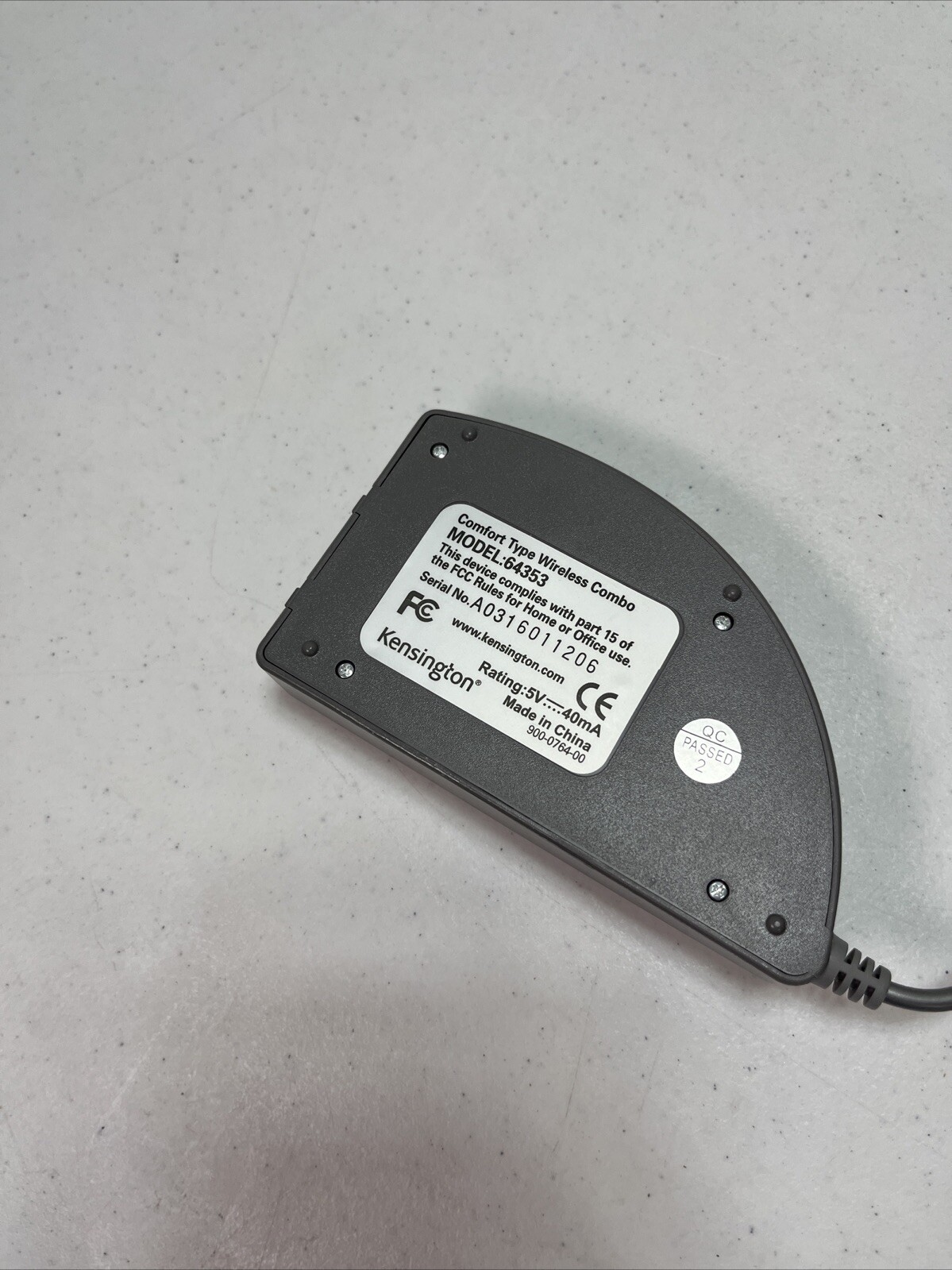 Kensington 64353 Wireless Combo Receiver
