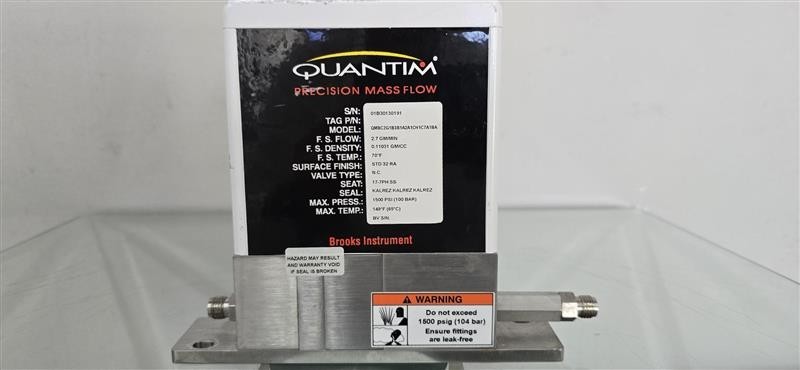 Brooks Quantim Precision Mass Flow Controller- 1500psi 2.7GM/MIN 65C -35