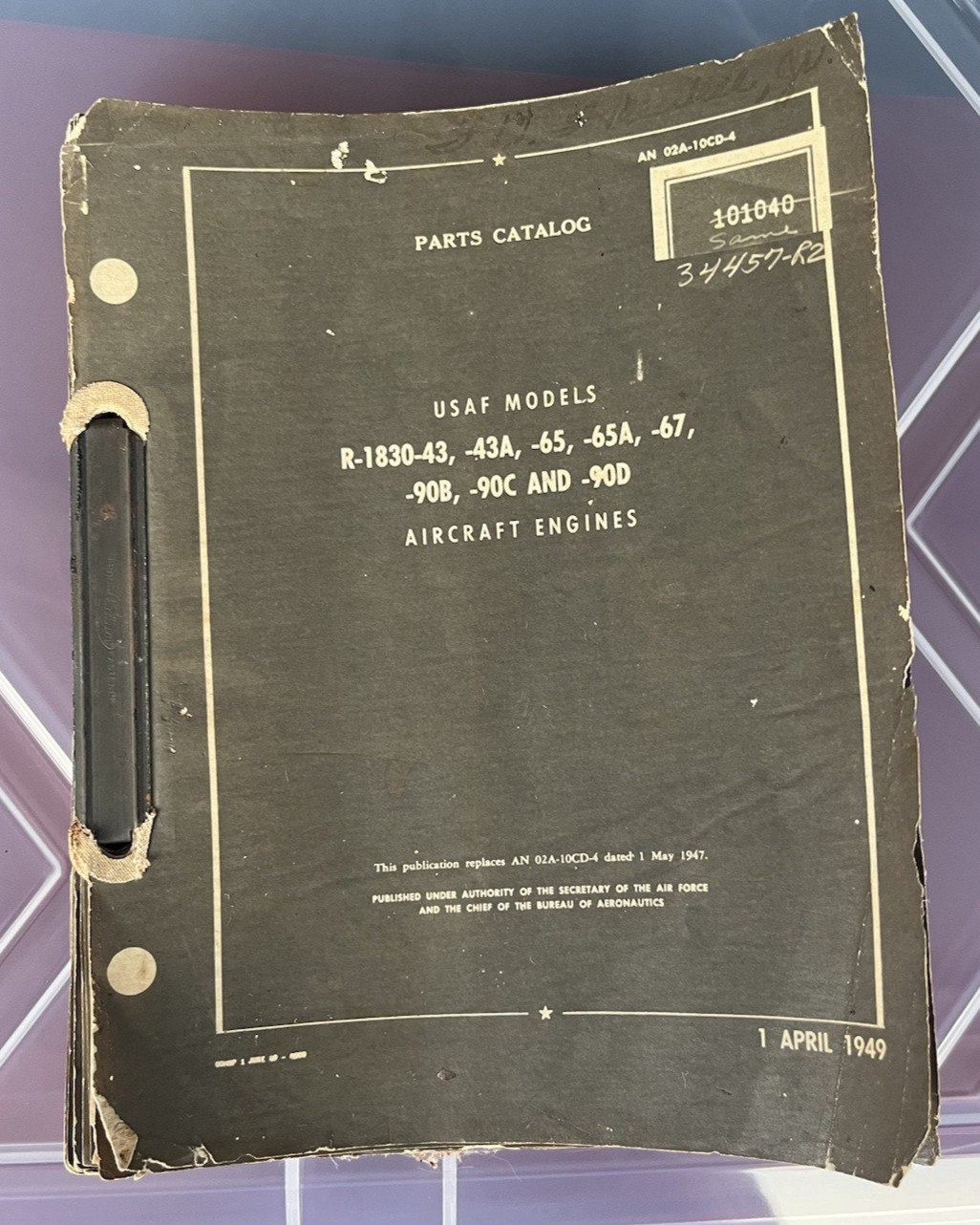 Pratt & Whitney R-1830-43, -43A, -65, -65A, -67, -90B, -90C, -90D Parts Catalog