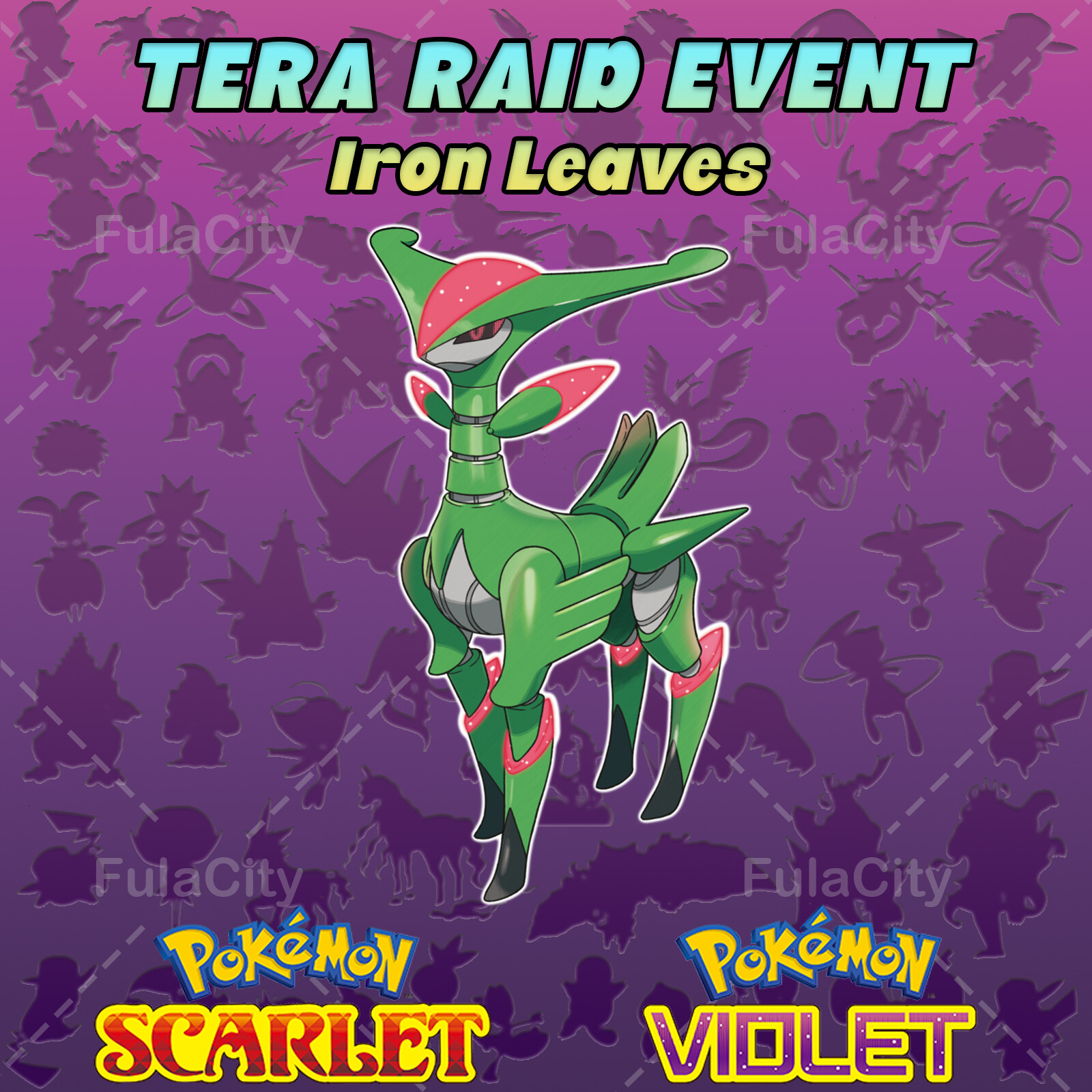 IRON LEAVES 🟣EVENT TERA ⚡RAID 🟣 POKEMON SCARLET VIOLET ⚡ PARADOX VIRIZON