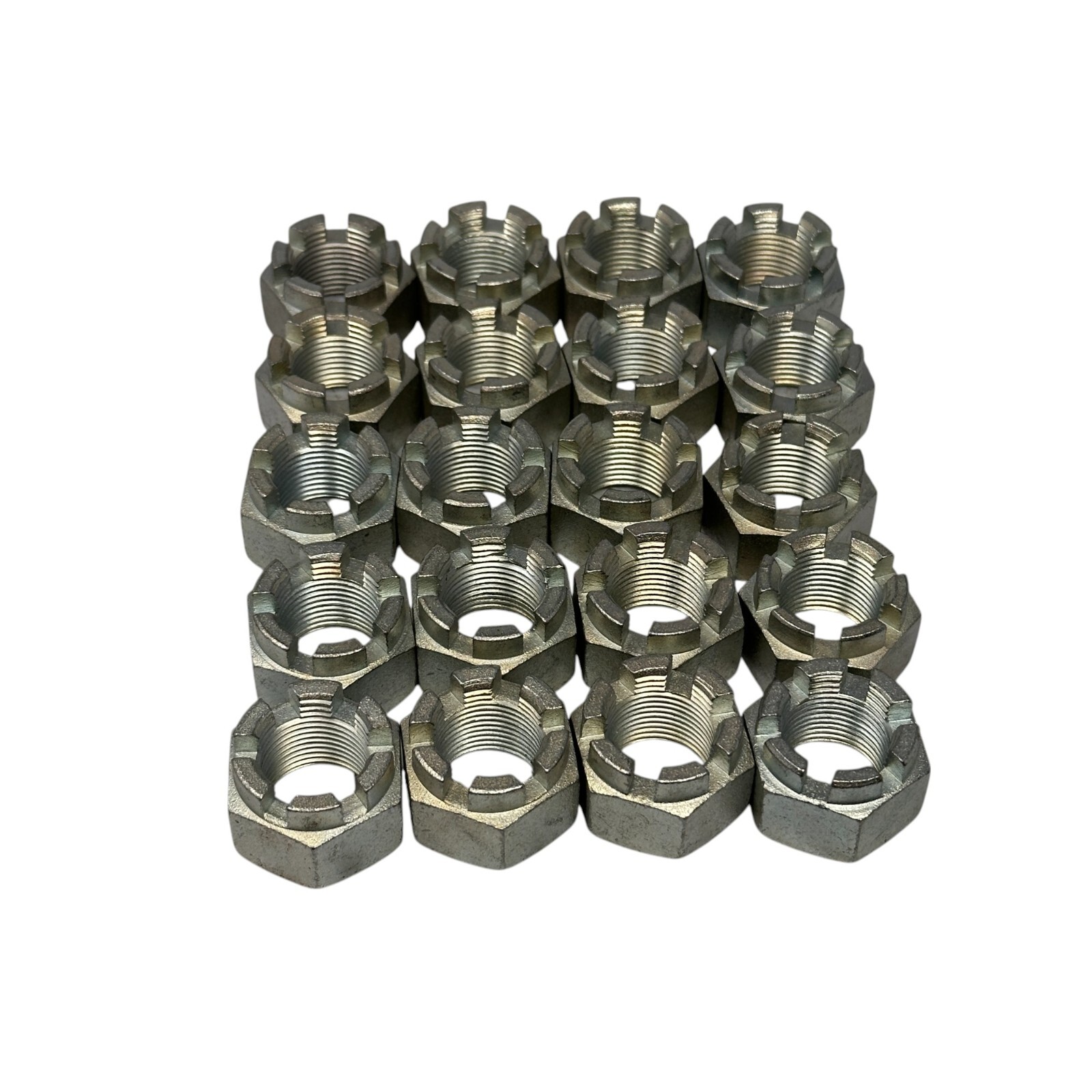 Lot of 20 Slotted Nuts M20 x 1.5 Castle Nut Zinc Plated 20FSNZ