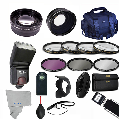 Professional Flash+ Lens / Accessory Kit for SONY ALPHA A6600 A6400 A6500 CAMERA