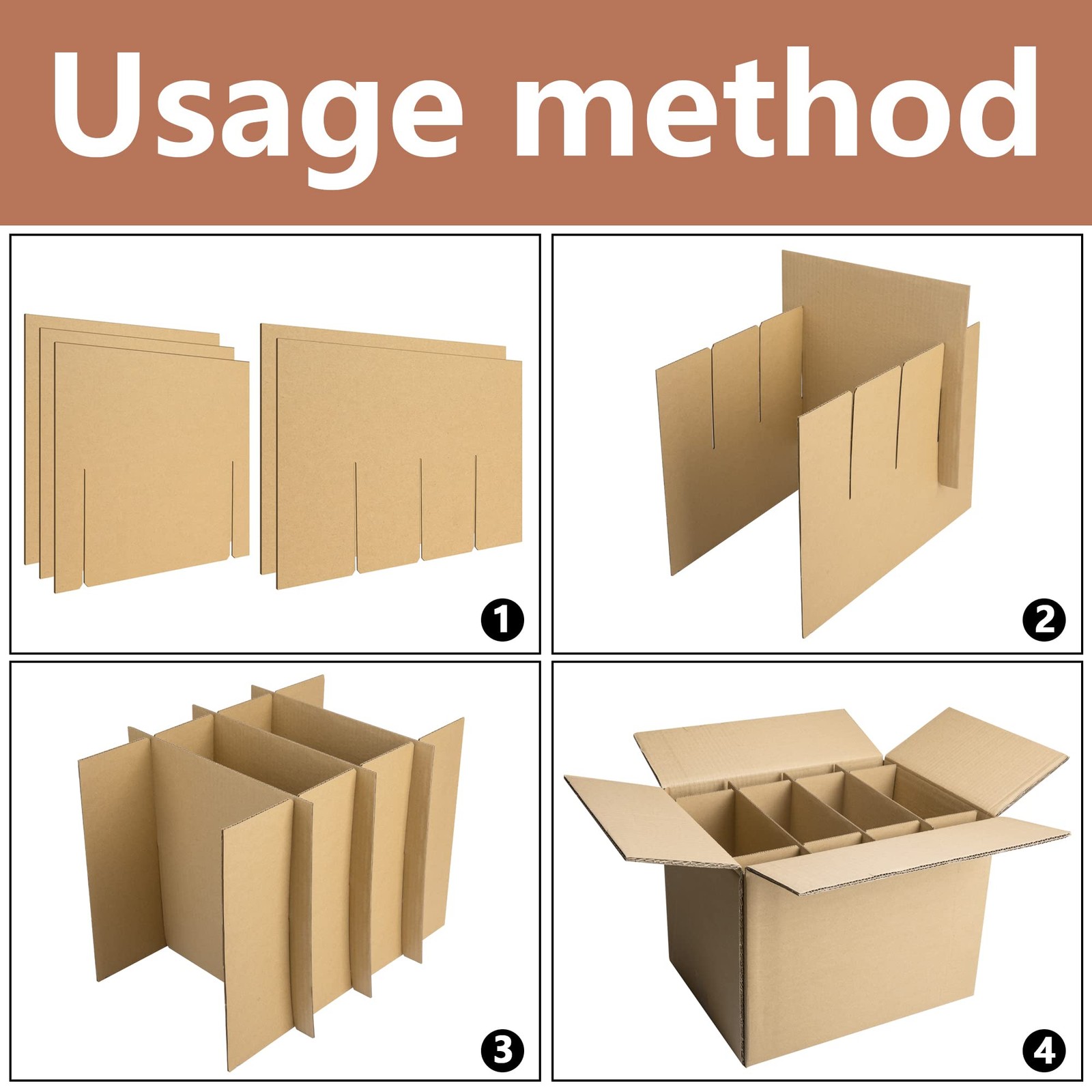 4 Sets Dish Packing Kit,Glass Dividers for Moving Boxes,Kitchen Dish Pack Kit.