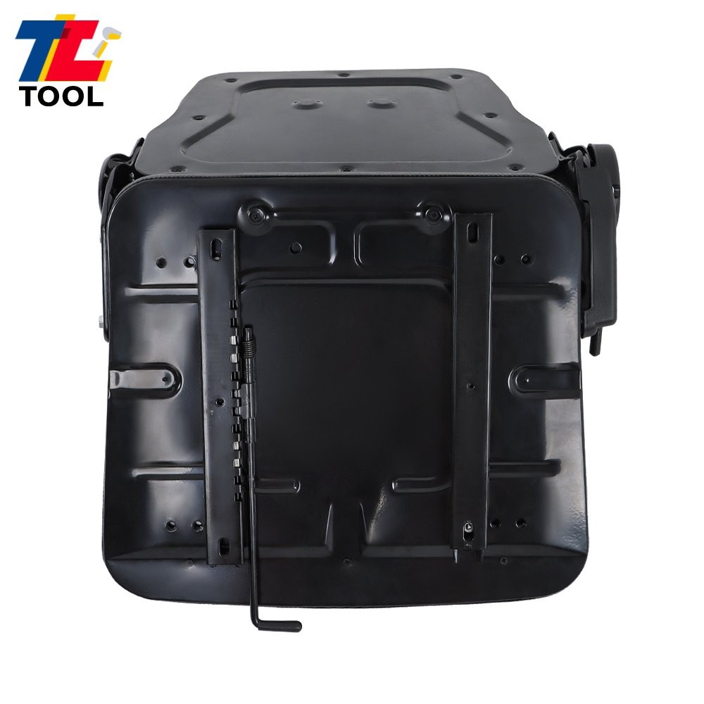 Universal Fold Down Forklift Seat with Adjustable Angle Backrest 0-90° Black