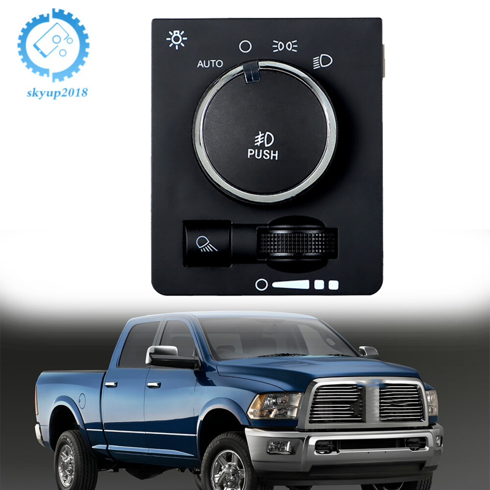 For Ram 1500 2500 3500 4500 5500 2014-2016 Head Light Fog Lamp Switch Knob Black