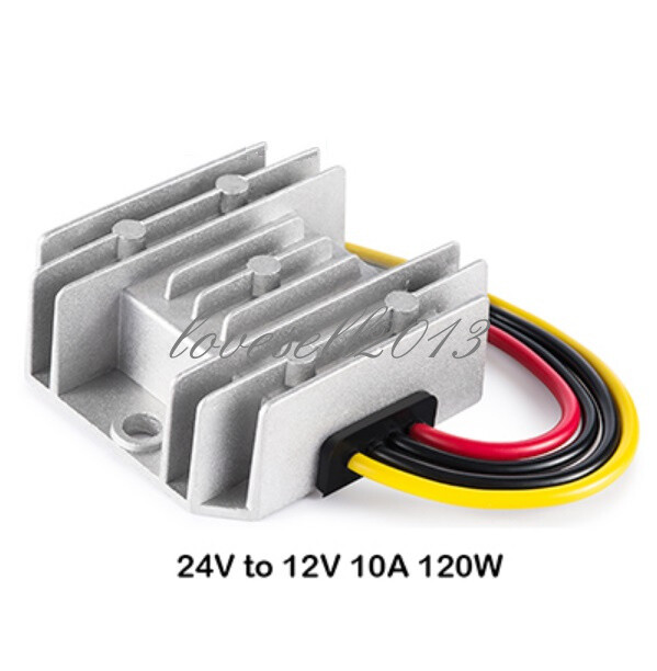 1X Voltage converter DC 24V to  DC 12V 10A 120W stepdown converter truck adapter