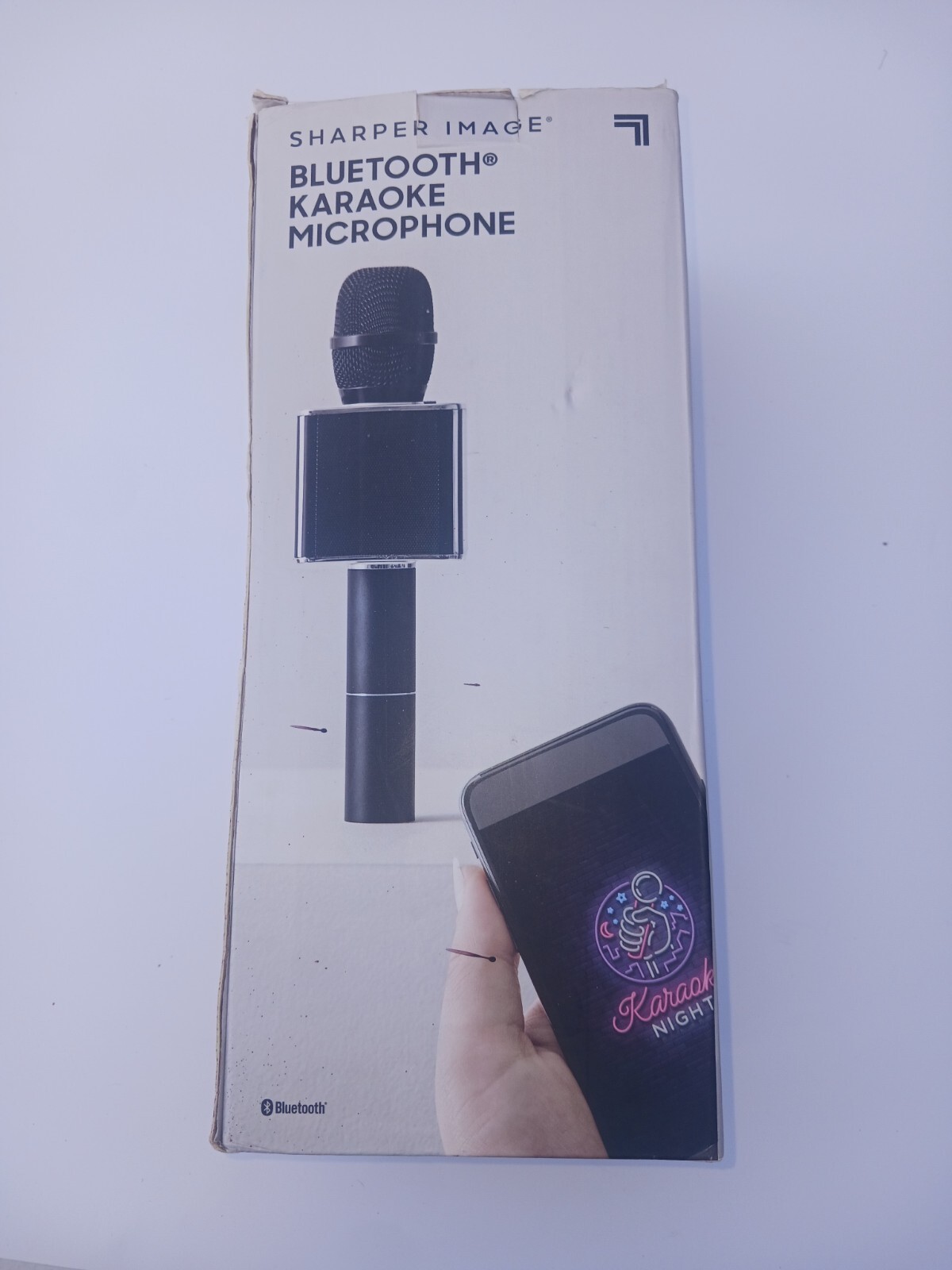 Sharper Image Bluetooth Music Stream Microphone Karaoke, NEW IN Box