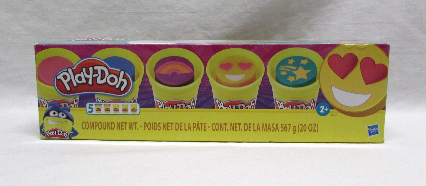 Hasbro Play Doh 5 Pack Color Me Happy Play Kit New Mixed Colors Emoji Style