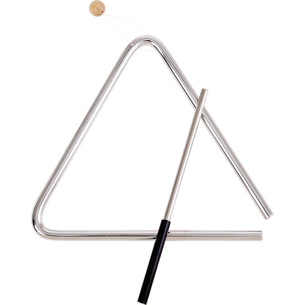 Toca Triangle 8 in. 8 in. heavygauge steel includes beater with rubber handle