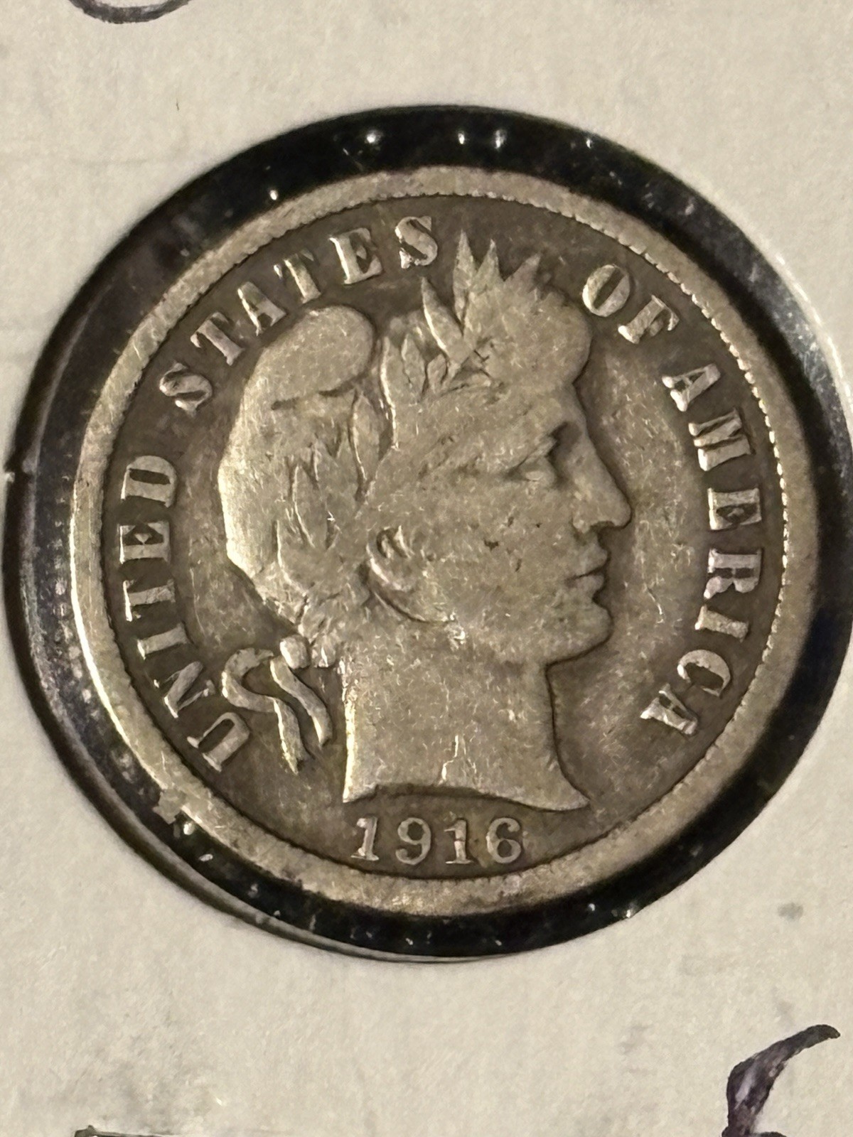 1916 Barber Dime