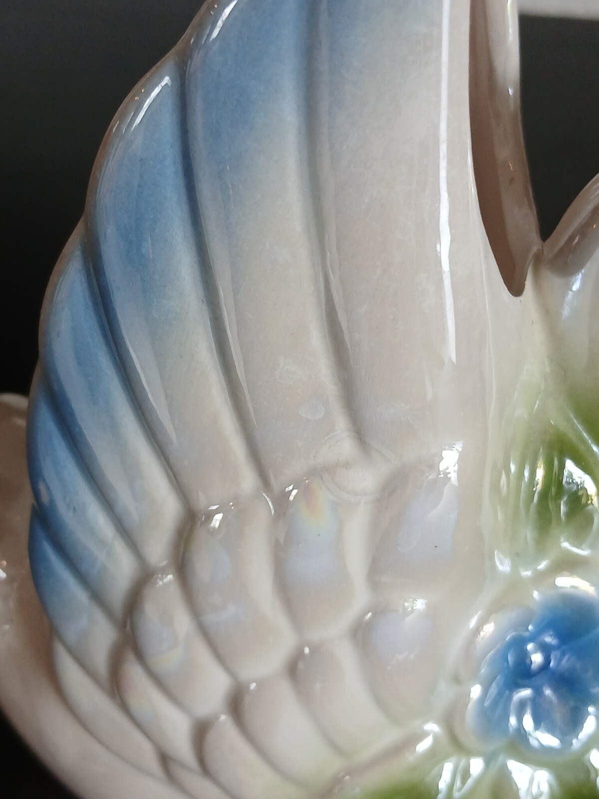 Ceramic Swan Planter 5.5" Tall Vintage