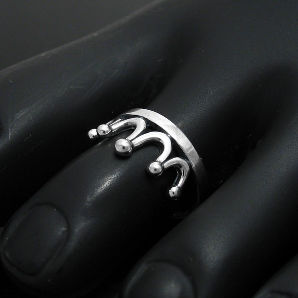 925 Sterling Silver Adjustable Tiara Crown Toe Ring