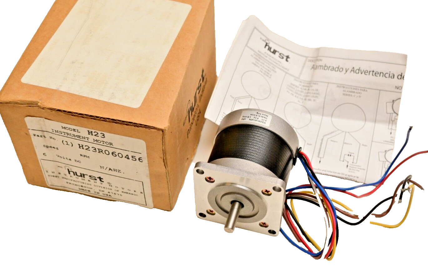 Hurst Emerson H23 Instrument Motor H23R060456 1.8° 6V 5Ω Stepping Motor NIB
