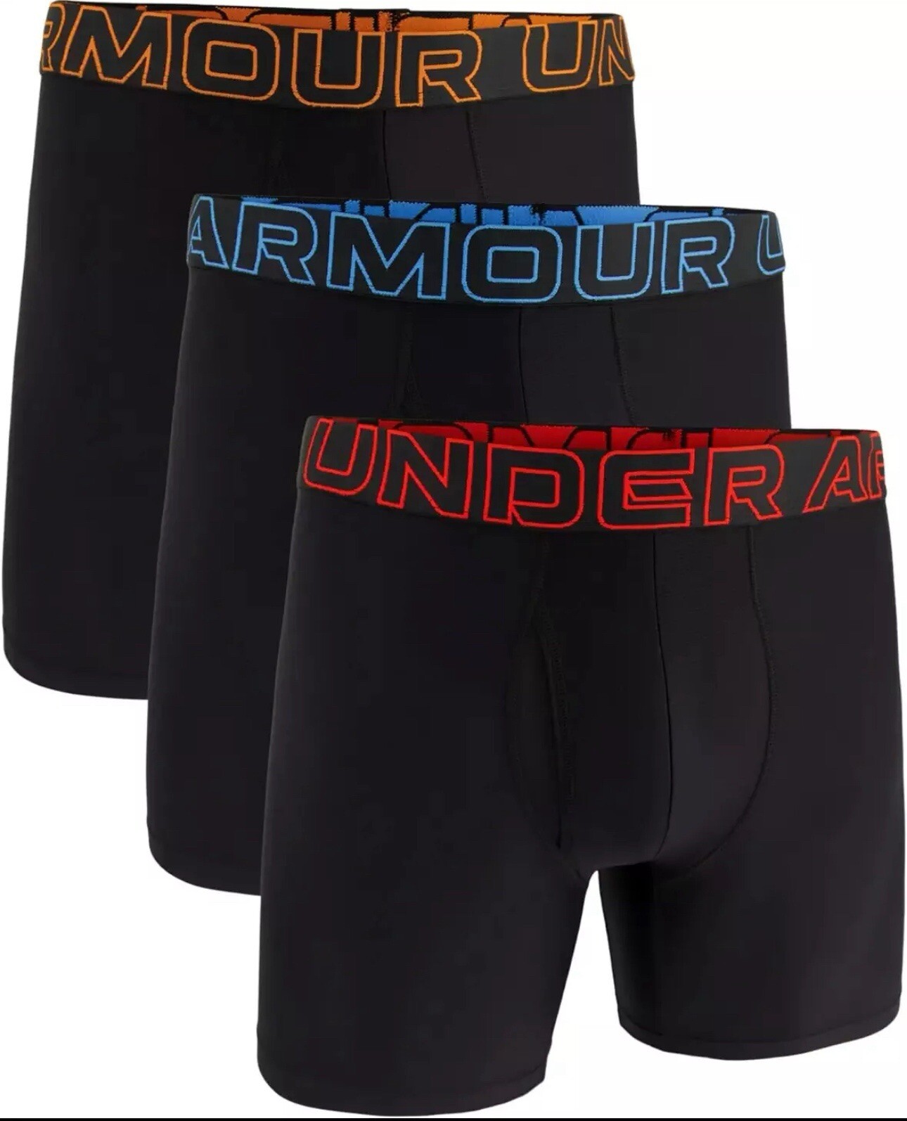 Under Armour Men's XL UA Performance Tech 6" Boxerjock 3 Pairs Brand NEW In Box