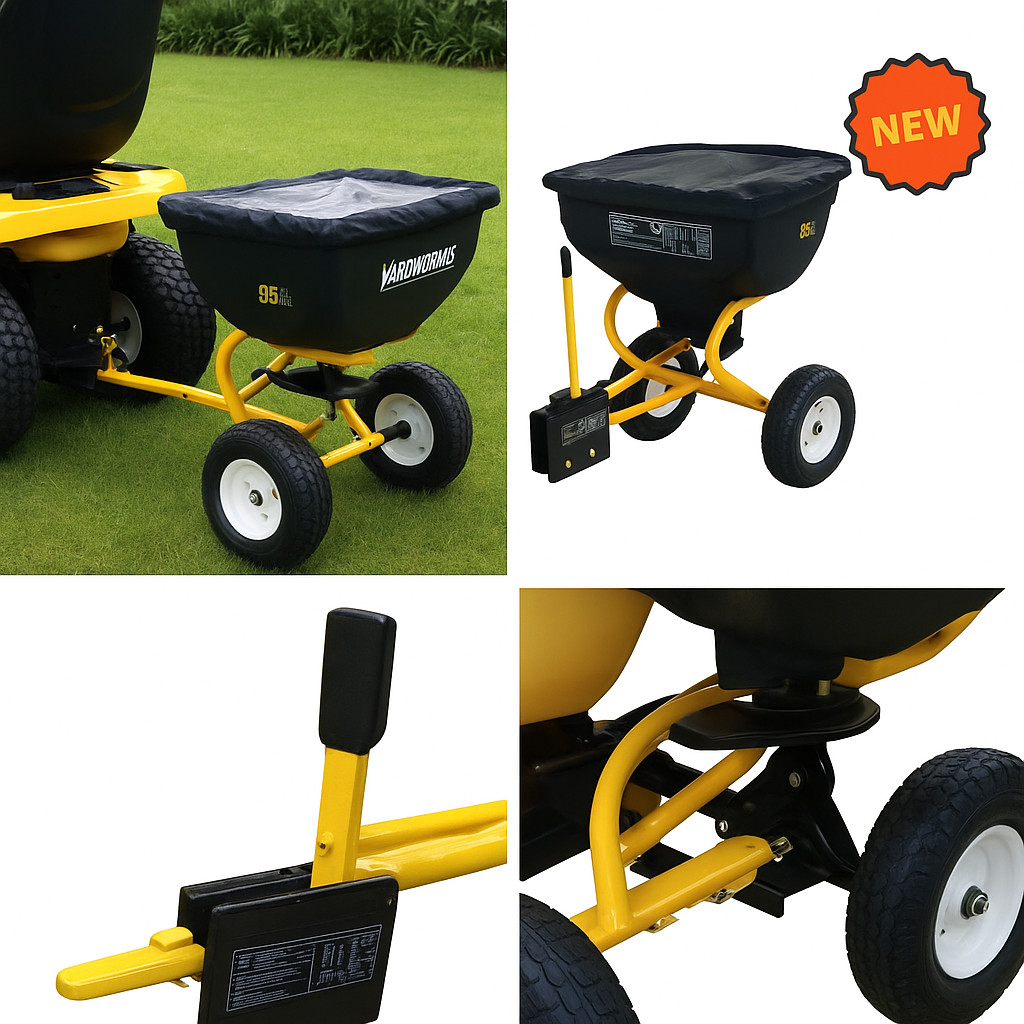 Heavy Duty 85 lb Tow Behind Broadcast Spreader ATV Garden Tractor Seed Spreading