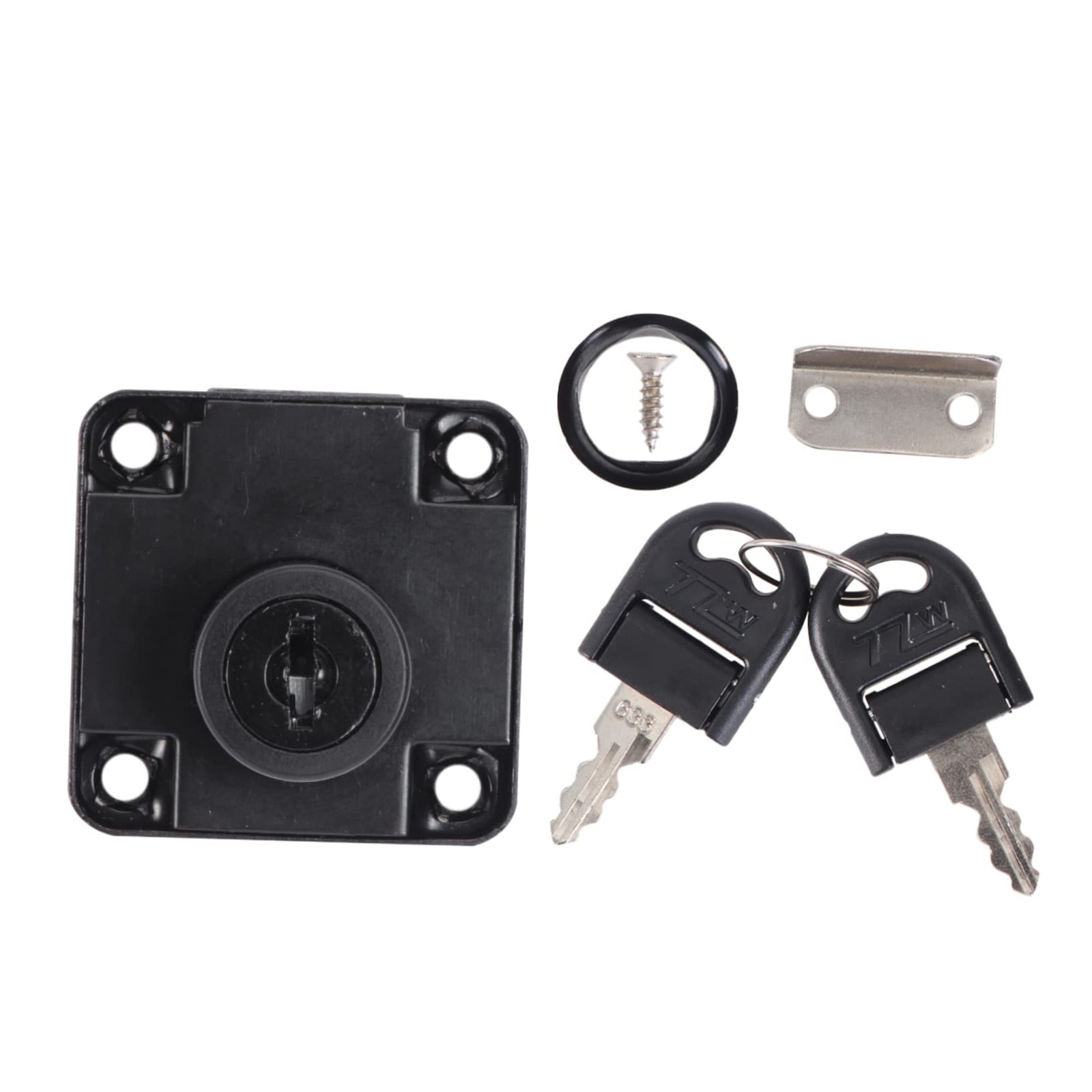 1.57x0.98 Inch Zinc Alloy File Cabinet Lock 2 Keys Desk Drawer Office Mail