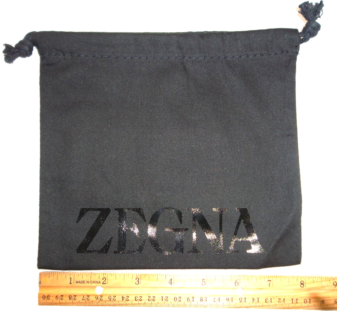 Ermenegildo Zegna Drawstring BELT, WALLET Dust Bag Storage Cover Black Cotton
