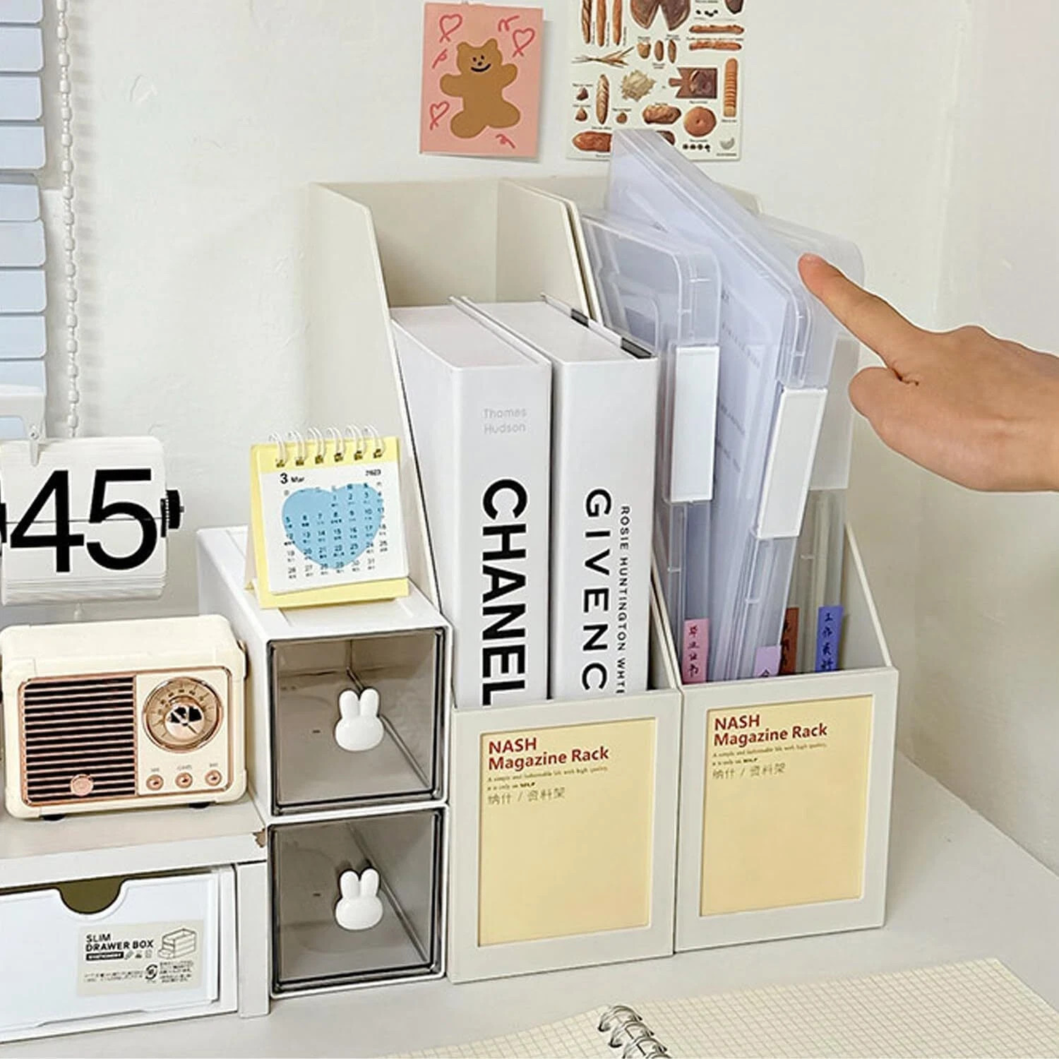 6 Pcs Clear A4 File Portable Project Case, Plastic Storage Box for 8.5" x 11"...