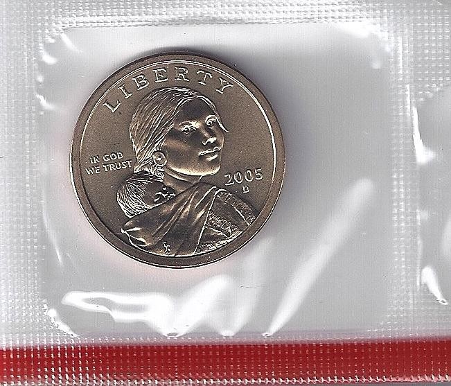 2005- D  SATIN FINISH SACAGAWEA DOLLAR