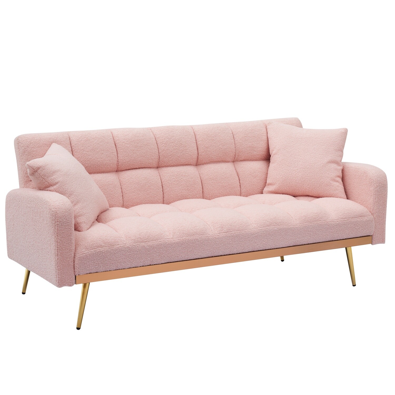 Convertible Sleeper Sofa Bed Loveseat Sofa Couch Futon Sofa Bed with Pillows