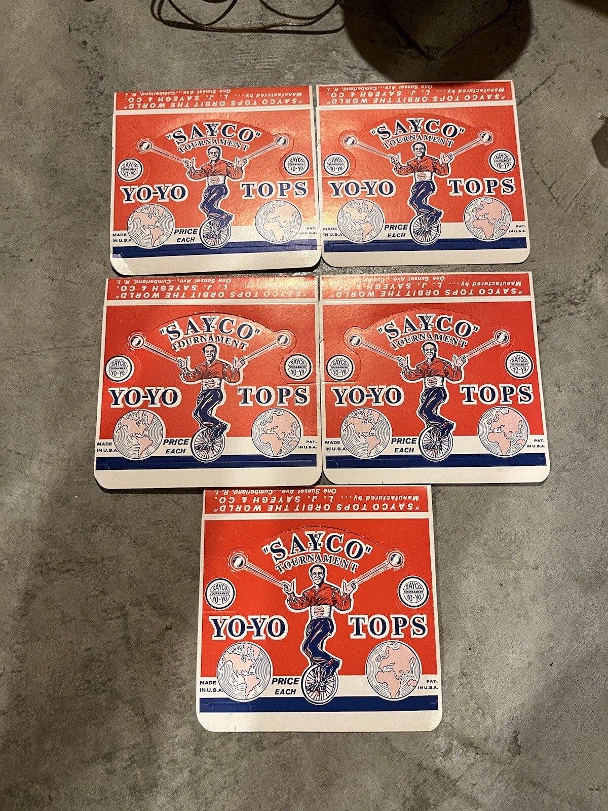 Vintage NOS Sayco Yo-yo Display Boxes