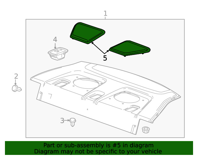 Genuine GM Cocoa Passenger Side Rear Compartment Speaker Grille 20985965