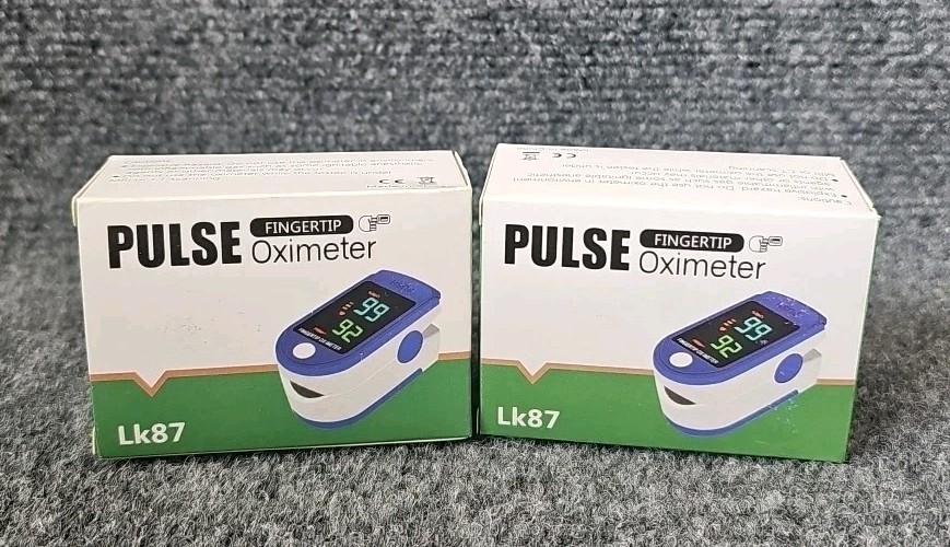 (2) Pack Fingertip lk87 Pulse Oximeter - Oxygen, Heart Rate, Monitor, Health